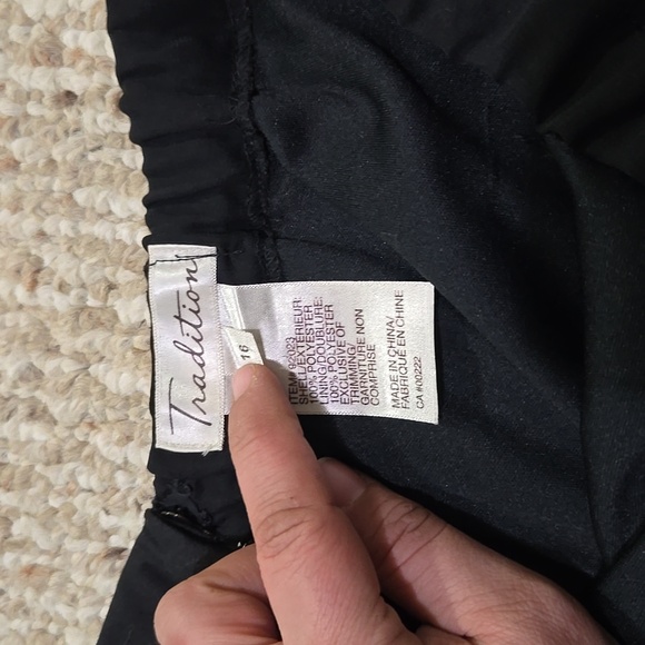 Chic Black Wide-Leg Pants With Sheer Outer Layer - Picture 10 of 15